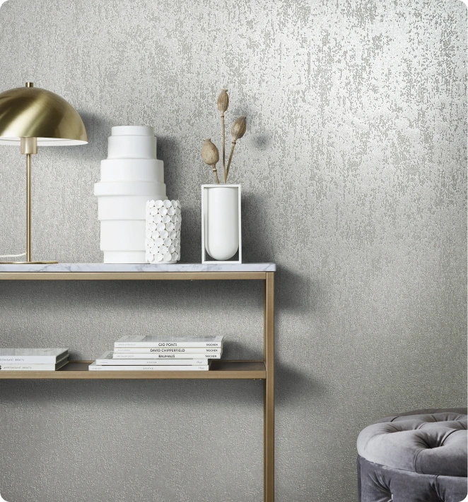 Minimalist silver wallpaper with shining effect